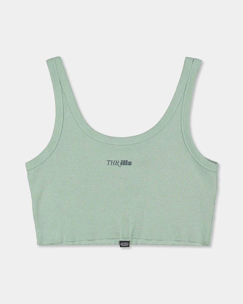 WOMENS TWO MINDS RETRO CROP TANK TOP