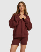 WOMENS DENSITY SLOUCH FLEECE POLO SHIRT