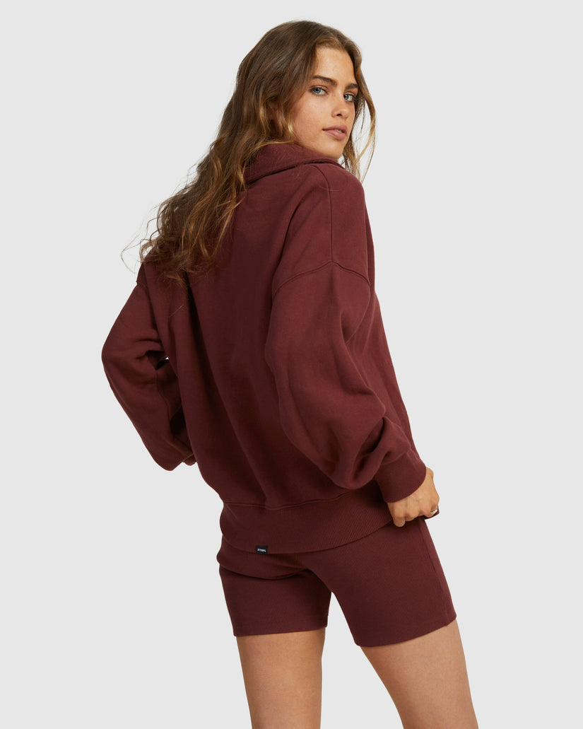 WOMENS DENSITY SLOUCH FLEECE POLO SHIRT