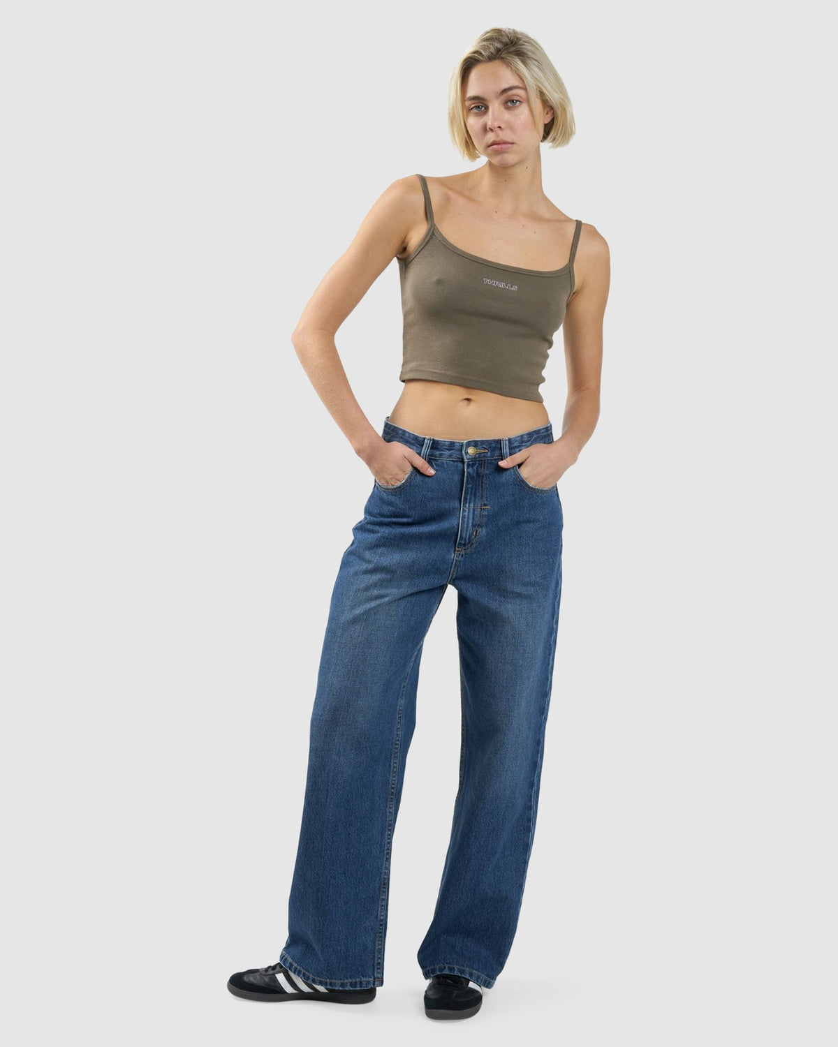 WOMENS CLIQUE BOUND CROP TANK TOP