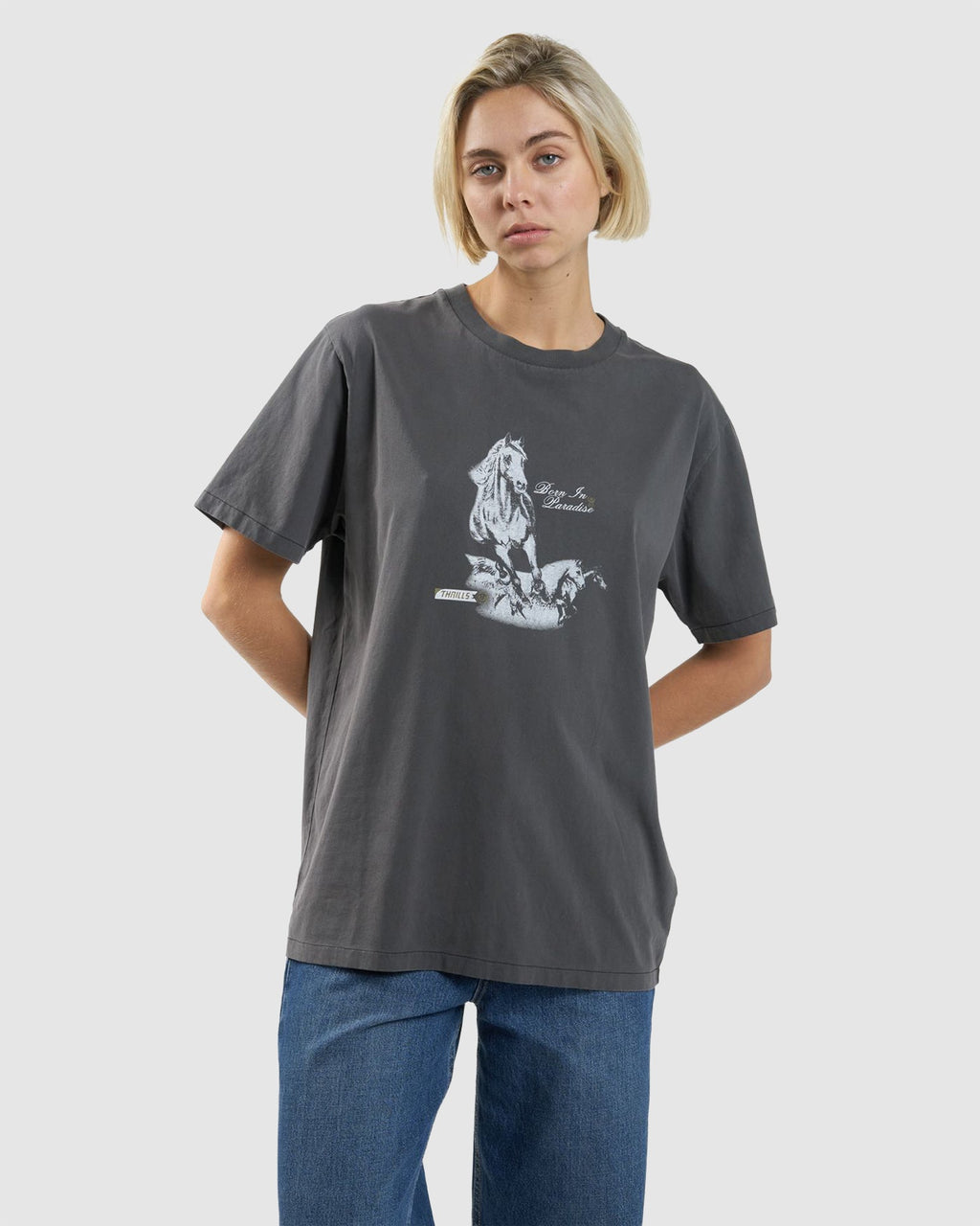WOMENS HELL RAISING BRONCO MERCH T-SHIRT
