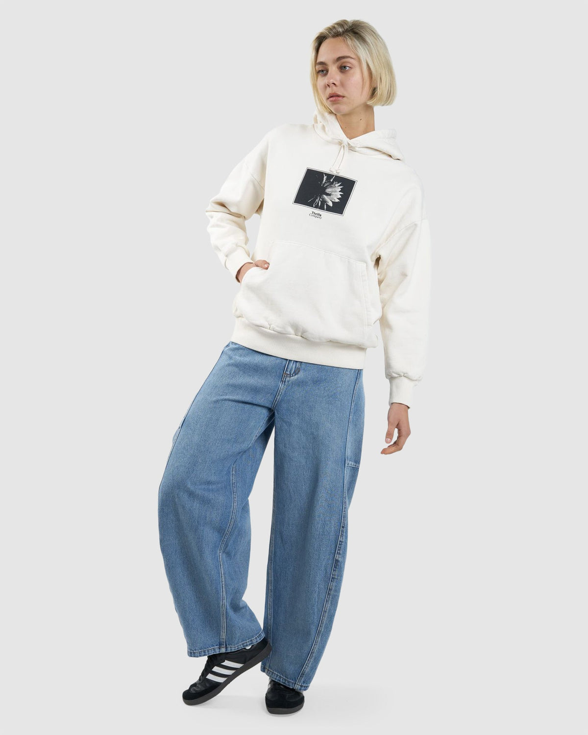 WOMENS DARK LILY FLEECE HOODIE