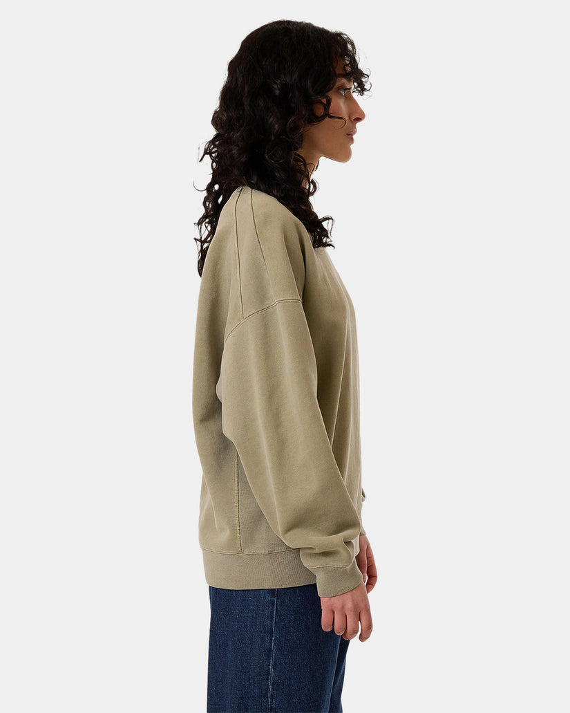Womens Thrills Workwear Cocoon Panel Crew Neck