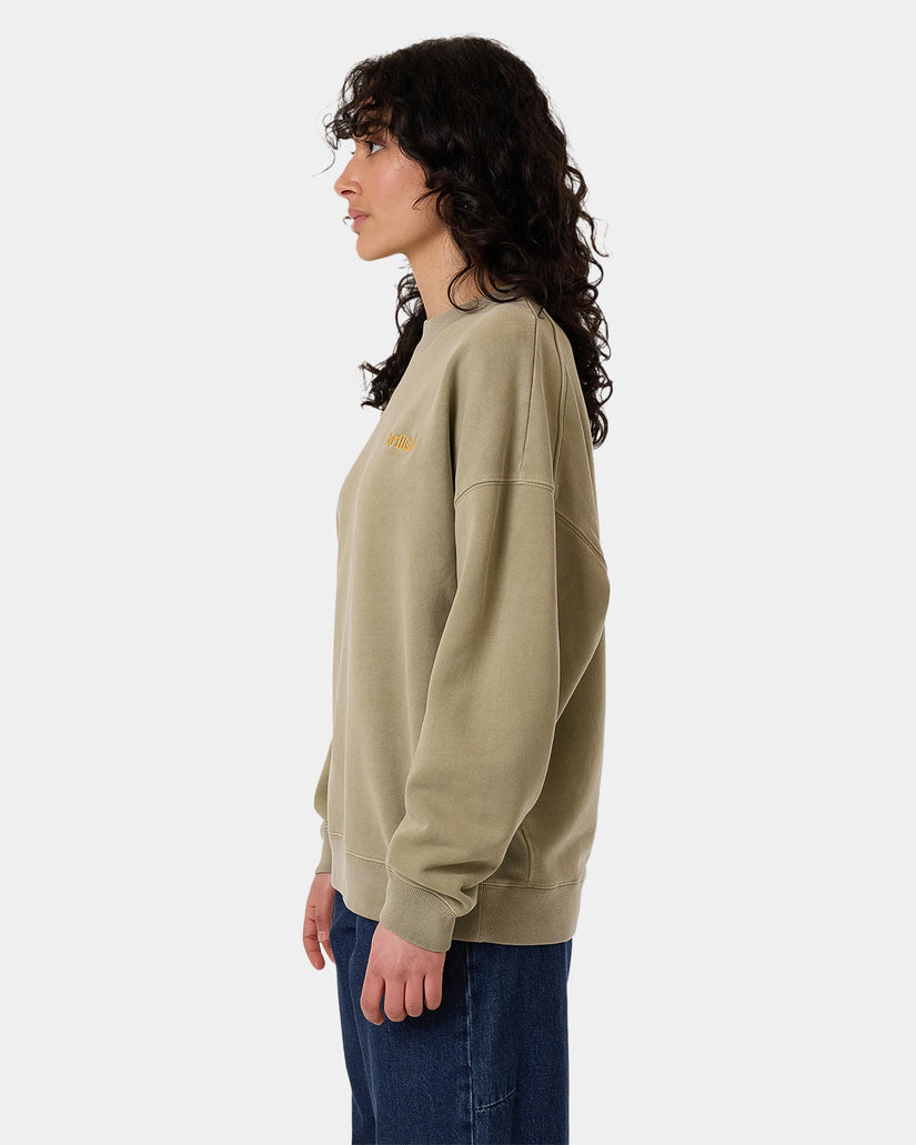 Womens Thrills Workwear Cocoon Panel Crew Neck