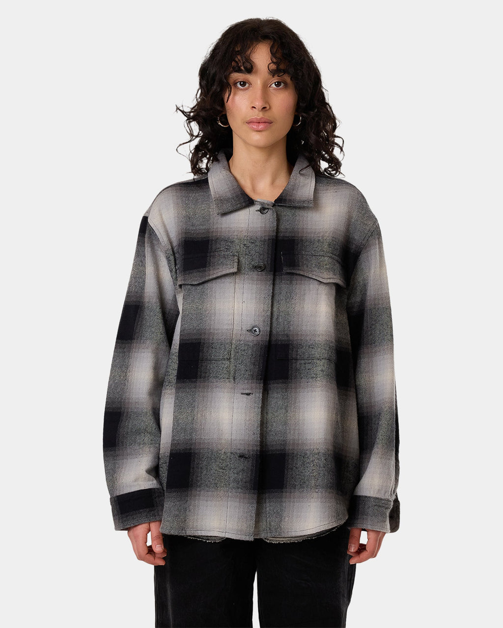 Womens Barrio Overshirt Long Sleeve Shirt