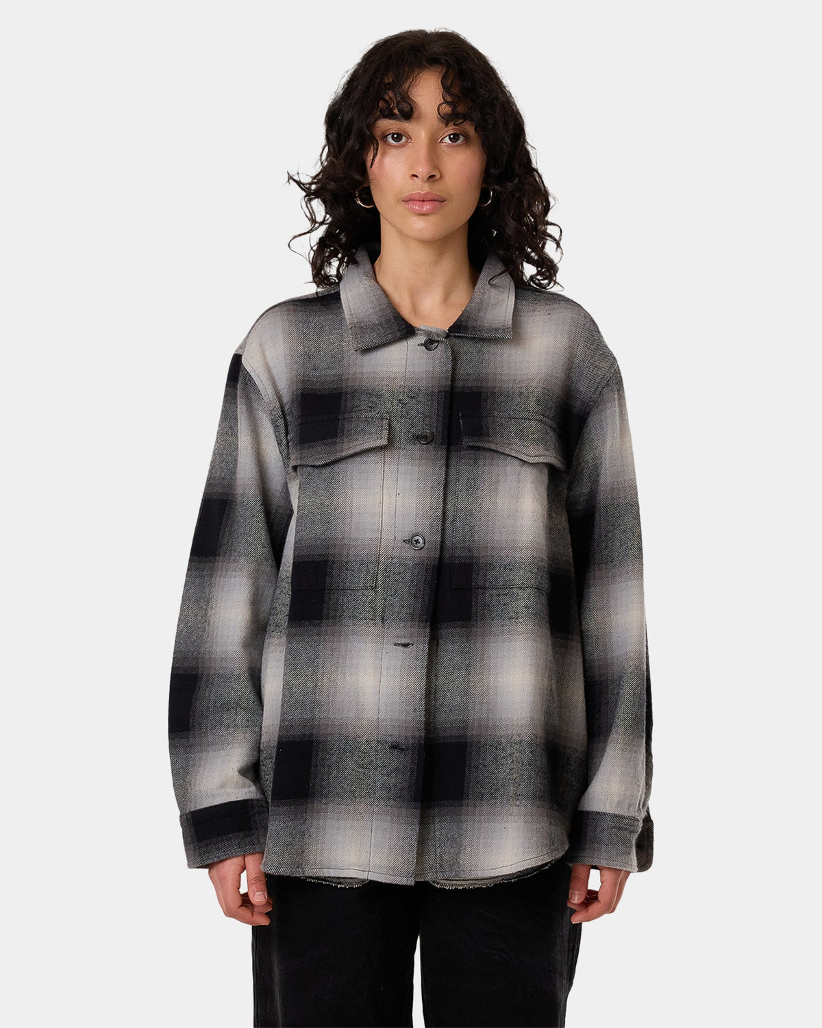 Womens Barrio Overshirt Long Sleeve Shirt