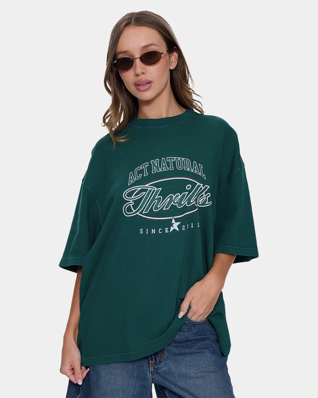 Womens Standard Issue Waffle Oversized T-Shirt