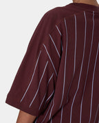Womens Game Day Stripe V T-Shirt