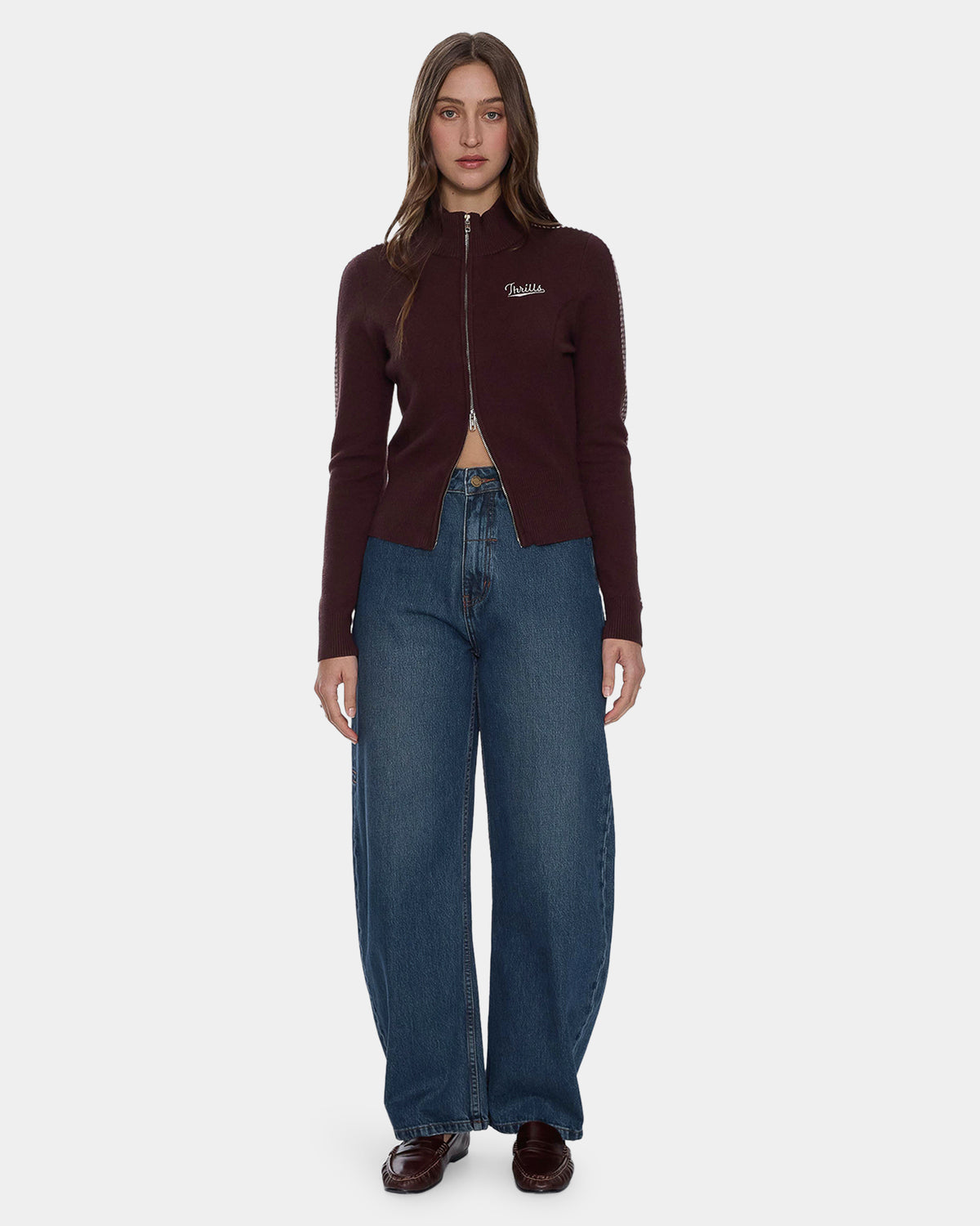 Womens Final Call Zip Knit Sweater
