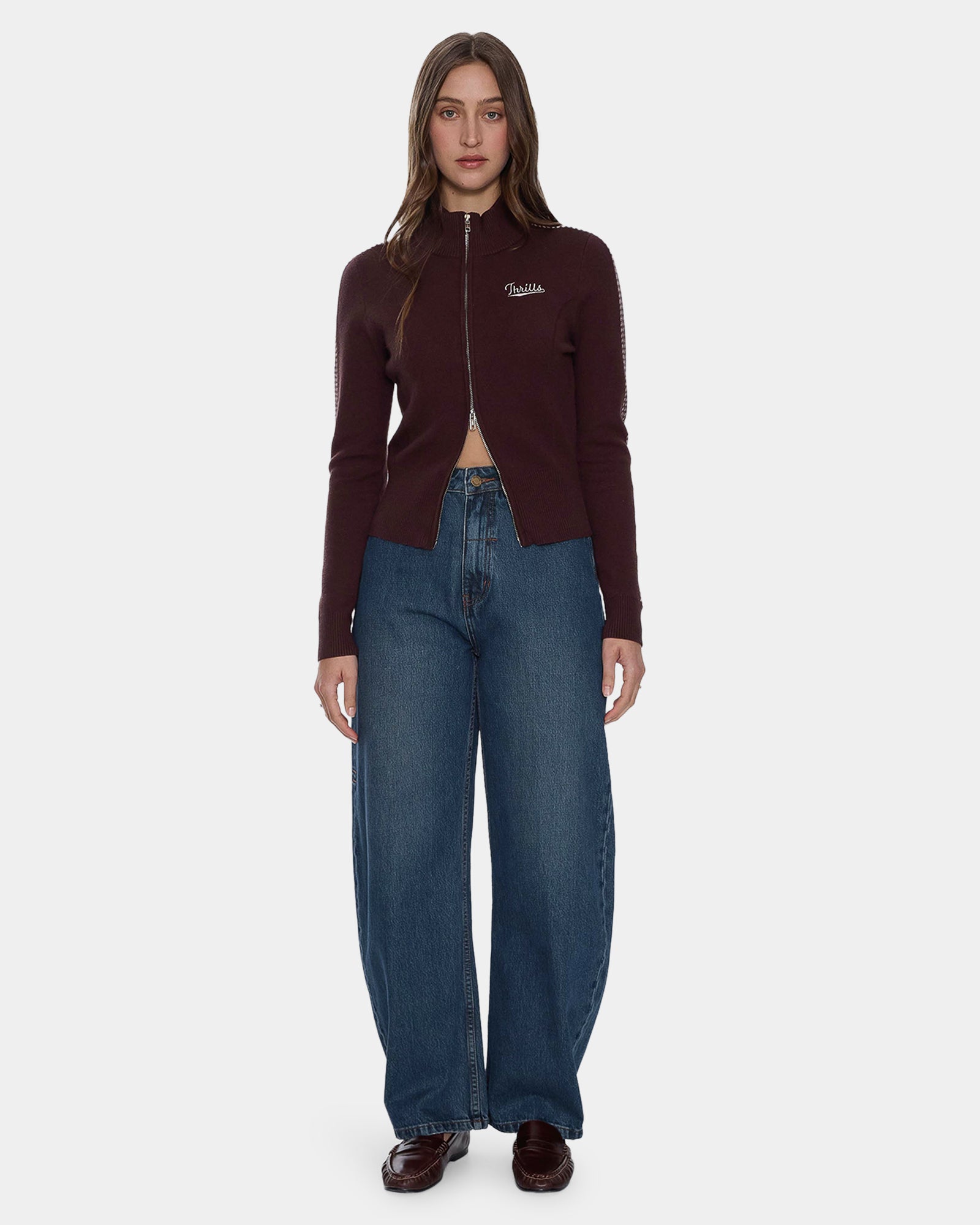 Womens Final Call Zip Knit Sweater