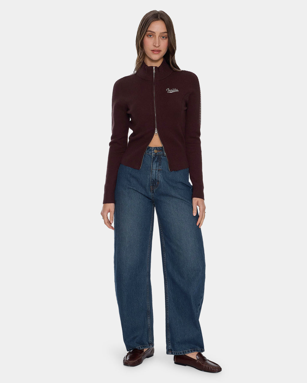 Womens Final Call Zip Knit Sweater