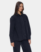 Womens Melina Oversized Denim Long Sleeve Shirt