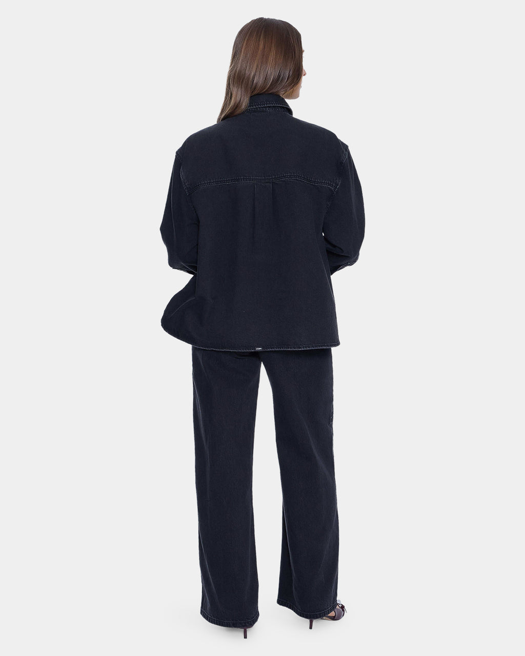 Womens Melina Oversized Denim Long Sleeve Shirt