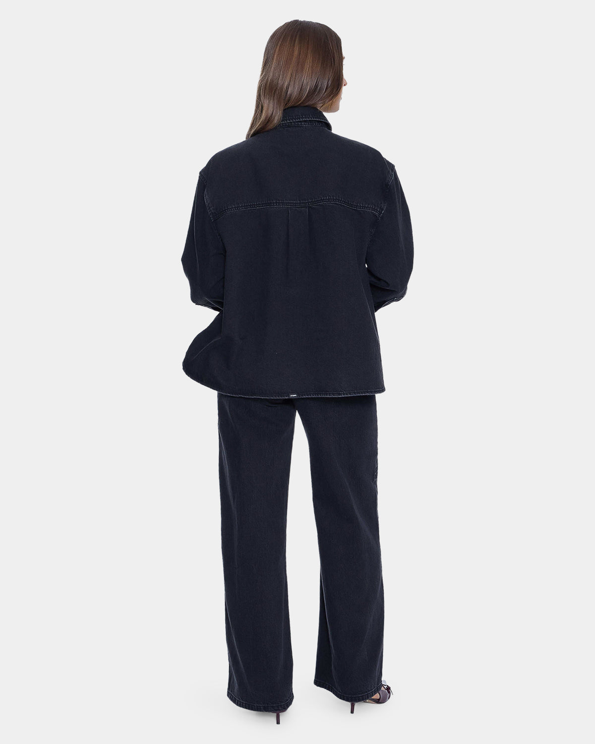 Womens Melina Oversized Denim Long Sleeve Shirt