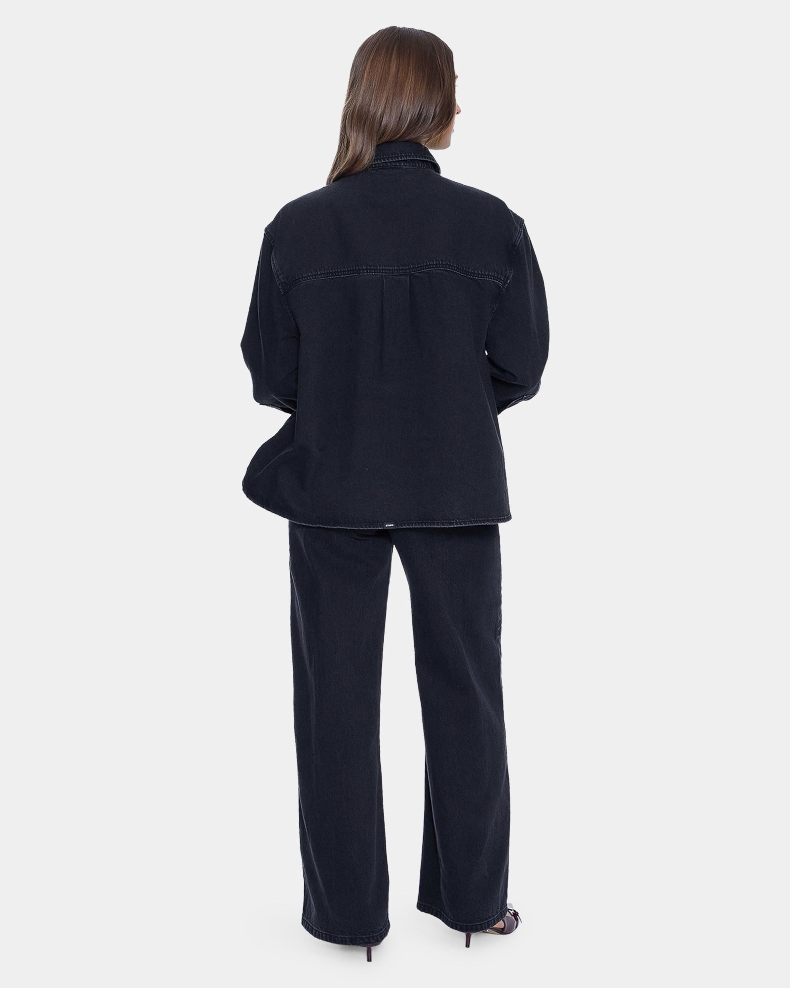 Womens Melina Oversized Denim Long Sleeve Shirt