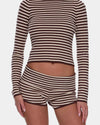Womens Mackenzie Knit Booty Elastic Waist Shorts