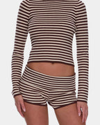 Womens Mackenzie Knit Booty Elastic Waist Shorts