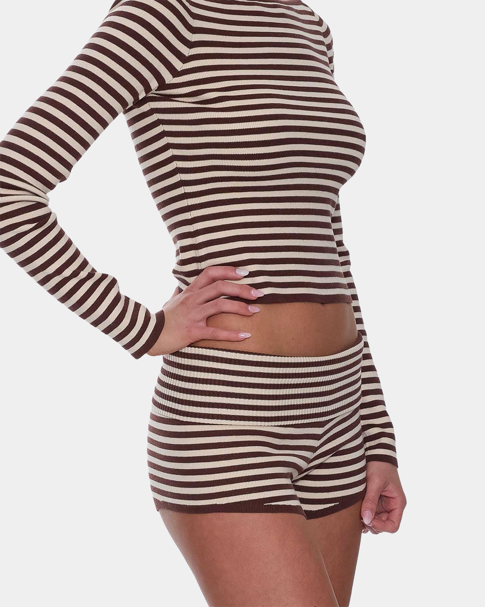 Womens Mackenzie Knit Booty Elastic Waist Shorts