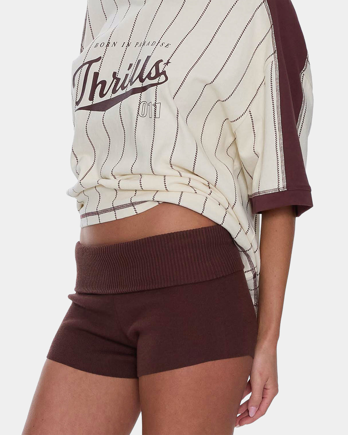 Womens Mackenzie Knit Booty Elastic Waist Shorts