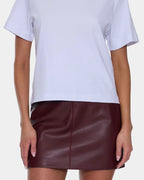 Womens Ethan Leather Mini Skirt