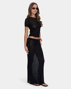 Womens Dissolve My Mind Knit Maxi Skirt
