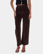 Womens Holly High Rise Stretch Wide Cord Pants