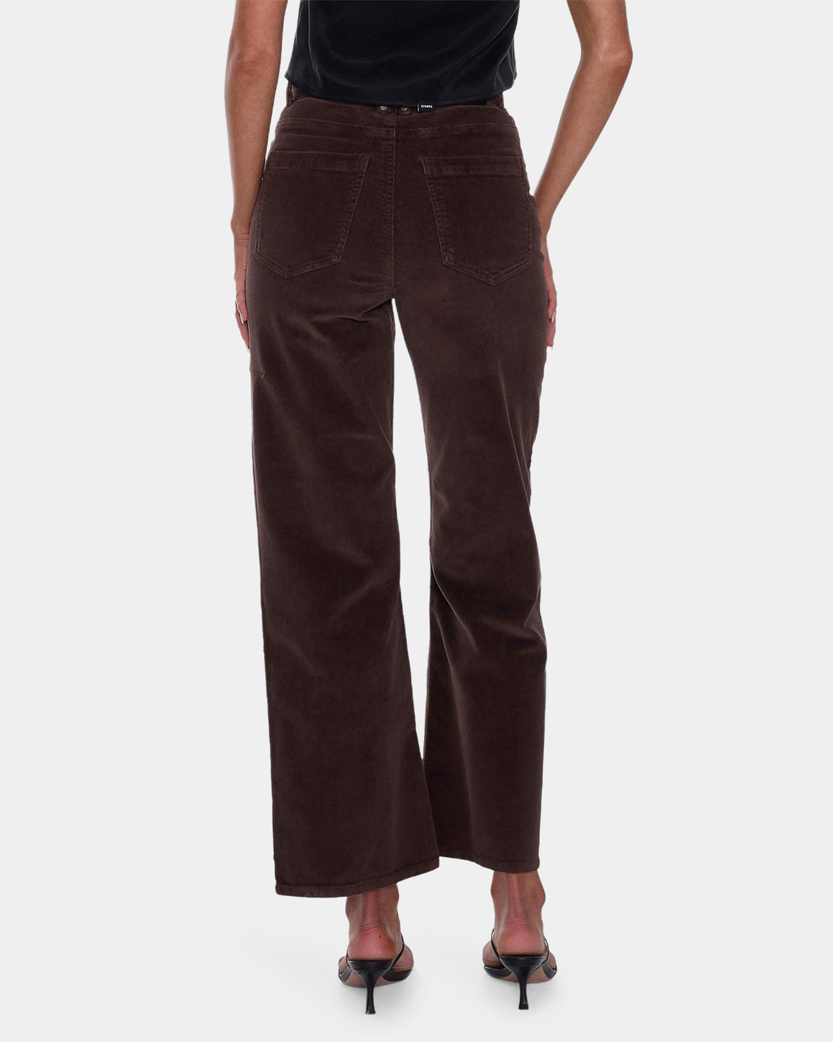 Womens Holly High Rise Stretch Wide Cord Pants