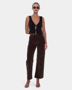 Womens Holly High Rise Stretch Wide Cord Pants