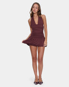 Womens Tommie Halter Mini Dress
