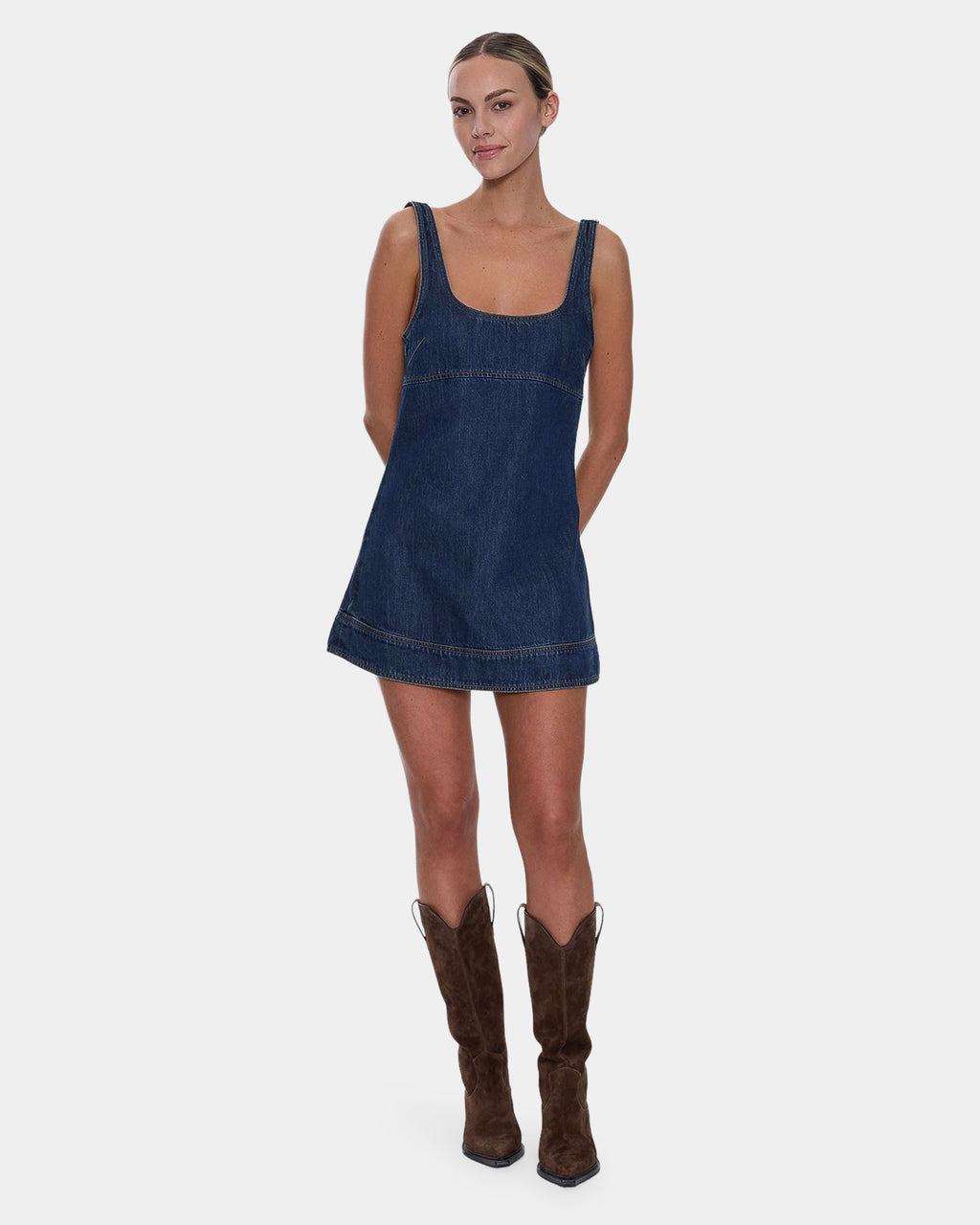 Womens Luciana Denim Mini Dress
