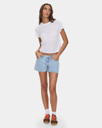 Womens Daria Low Rise Micro Denim Shorts
