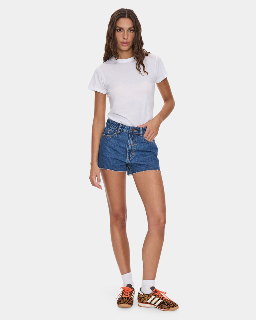 Womens Sadie High Rise Micro Denim Shorts
