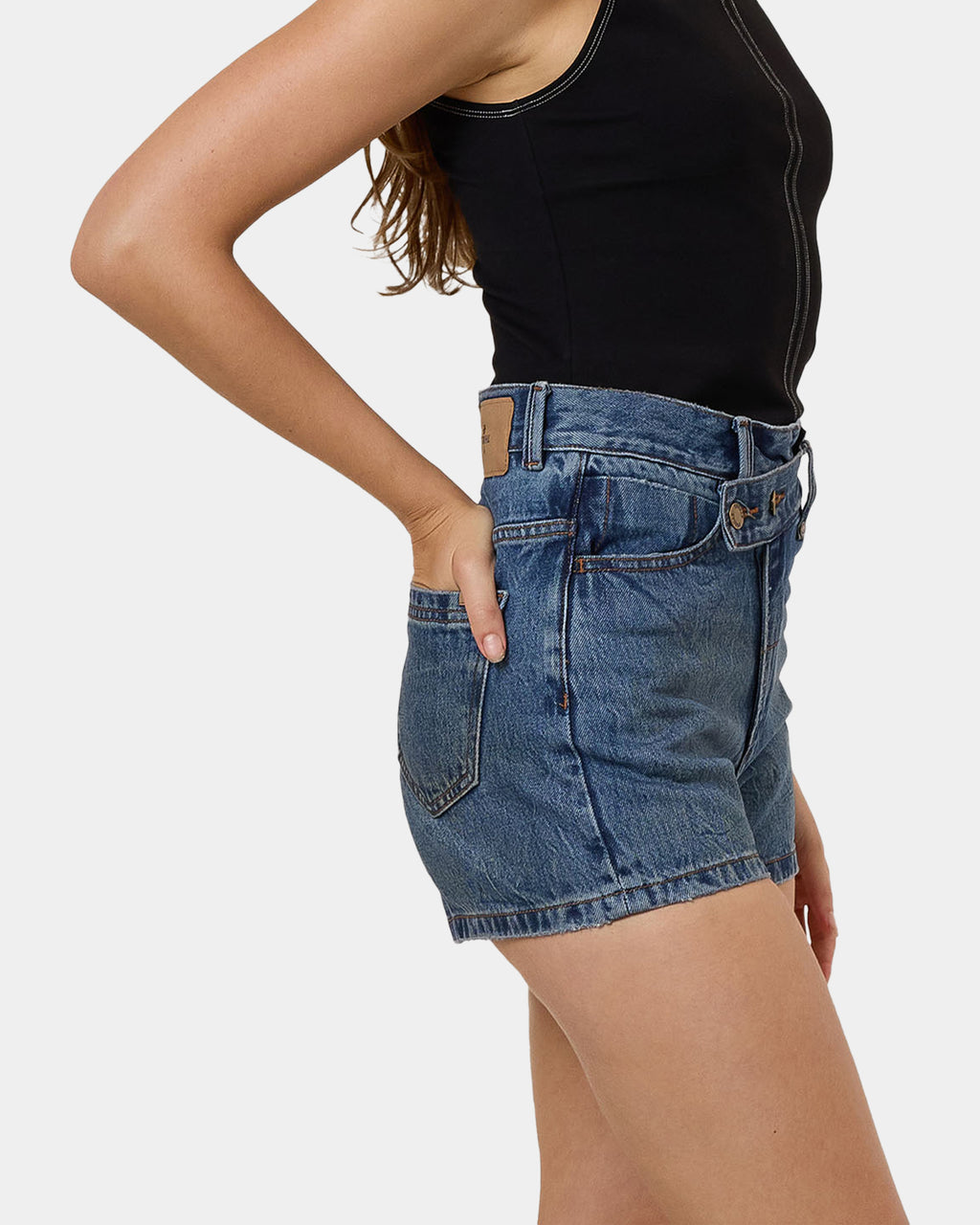 Womens Kai Wrap Denim Shorts