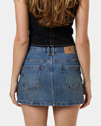 Womens Kai Wrap Denim Skirt