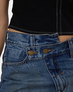 Womens Kai Wrap Denim Skirt