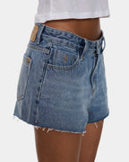 Womens Lola Low Rise Baggy Denim Shorts