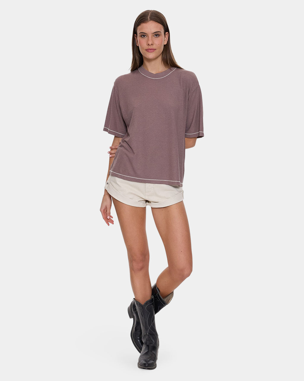 Womens Remi Rolled Low Rise Denim Shorts