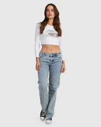 Womens Saskia Low Straight Denim Jeans