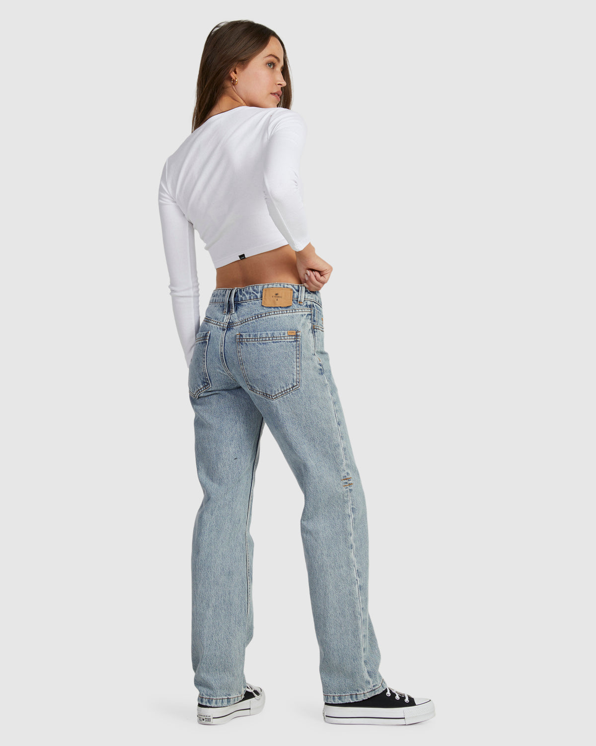Womens Saskia Low Straight Denim Jeans