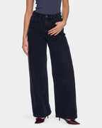 Womens Hunter High Rise Wide Denim Jeans