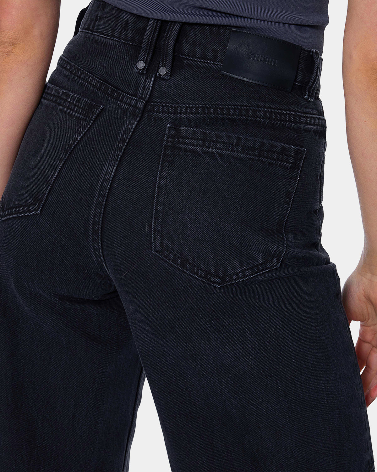 Womens Hunter High Rise Wide Denim Jeans