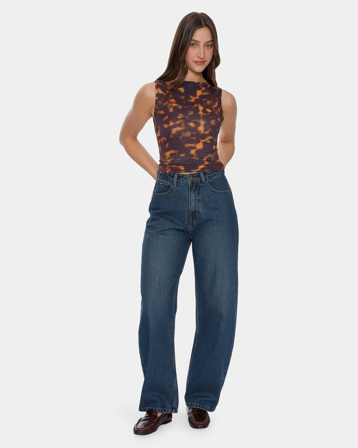 Womens Sloane High Rise Barrel Denim Jeans