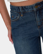 Womens Hunter Low Rise Wide Deni Jeans