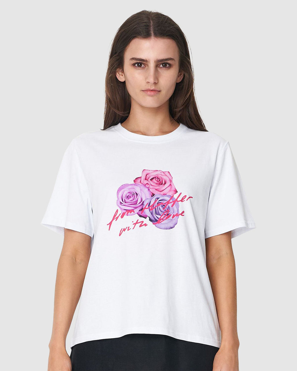 WOMENS CLASSIC ROSE LOVE T-SHIRT