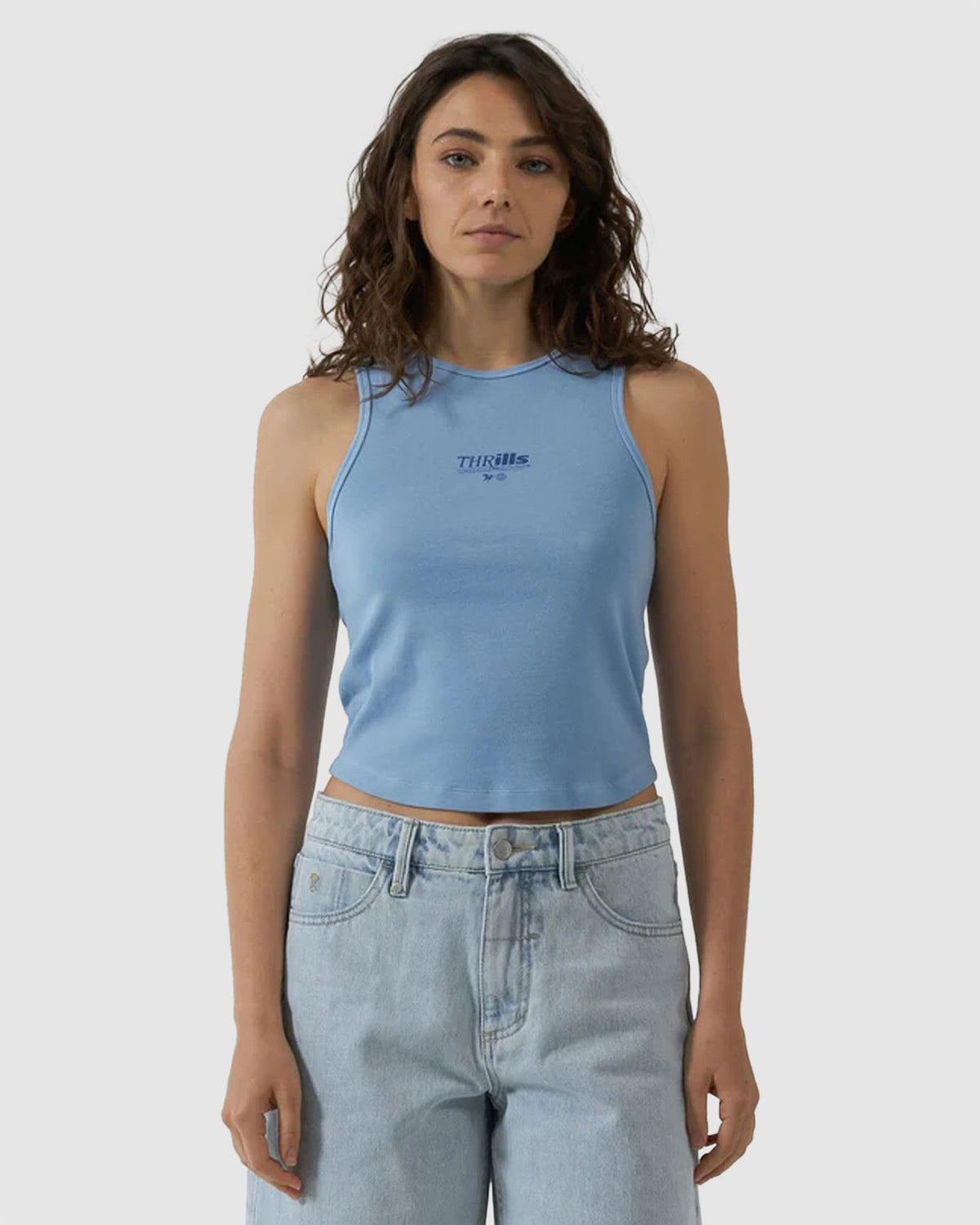 WOMENS SPLIT DECISION CURVE TANK TOP