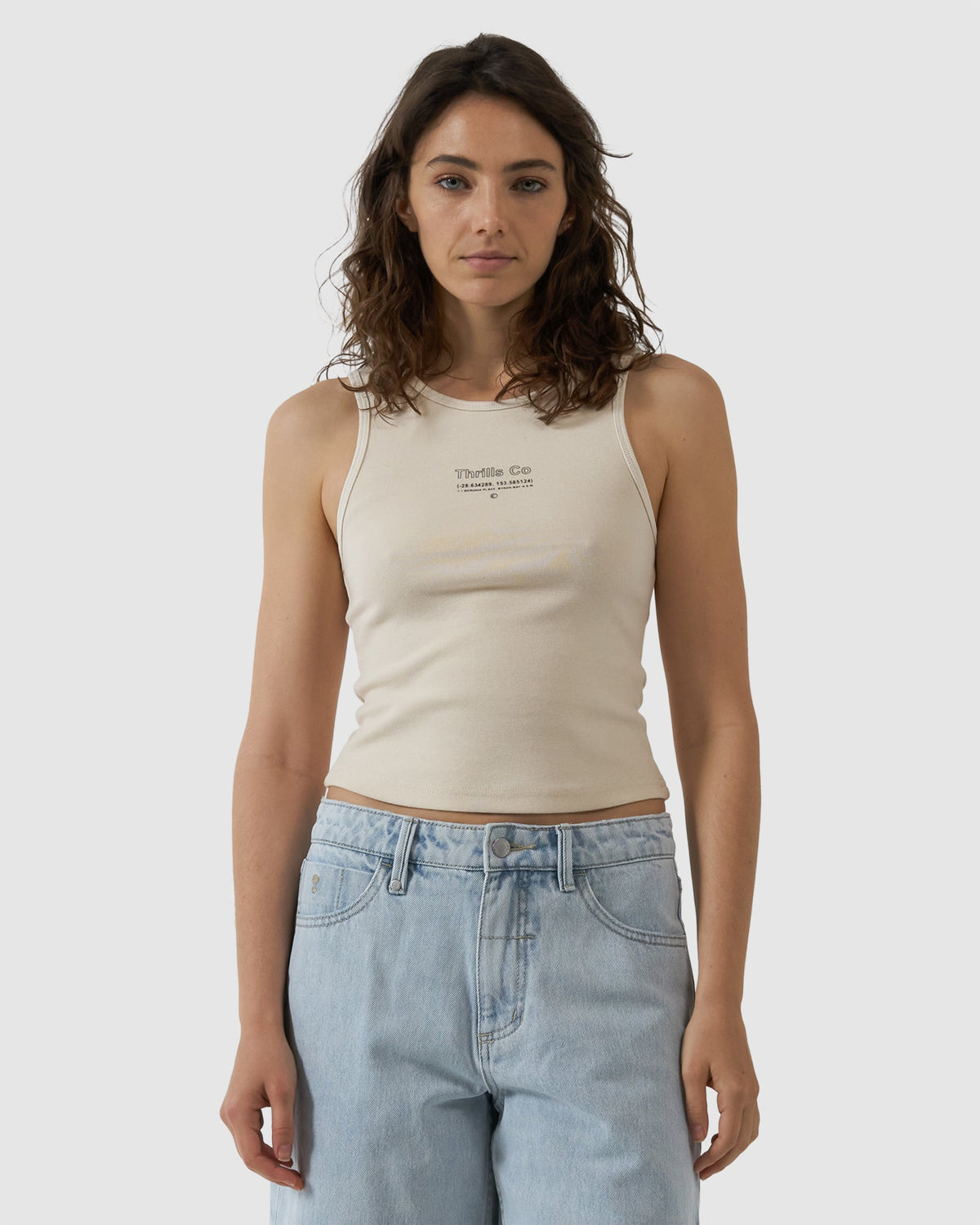 WOMENS THRILLS COORDINATES CURVE TANK TOP