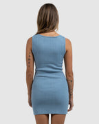 Womens Split Decision Knit Mini Dress