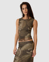 WOMENS FLORA HAZE MESH TANK