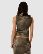Womens Flora Haze Mesh Tank Top