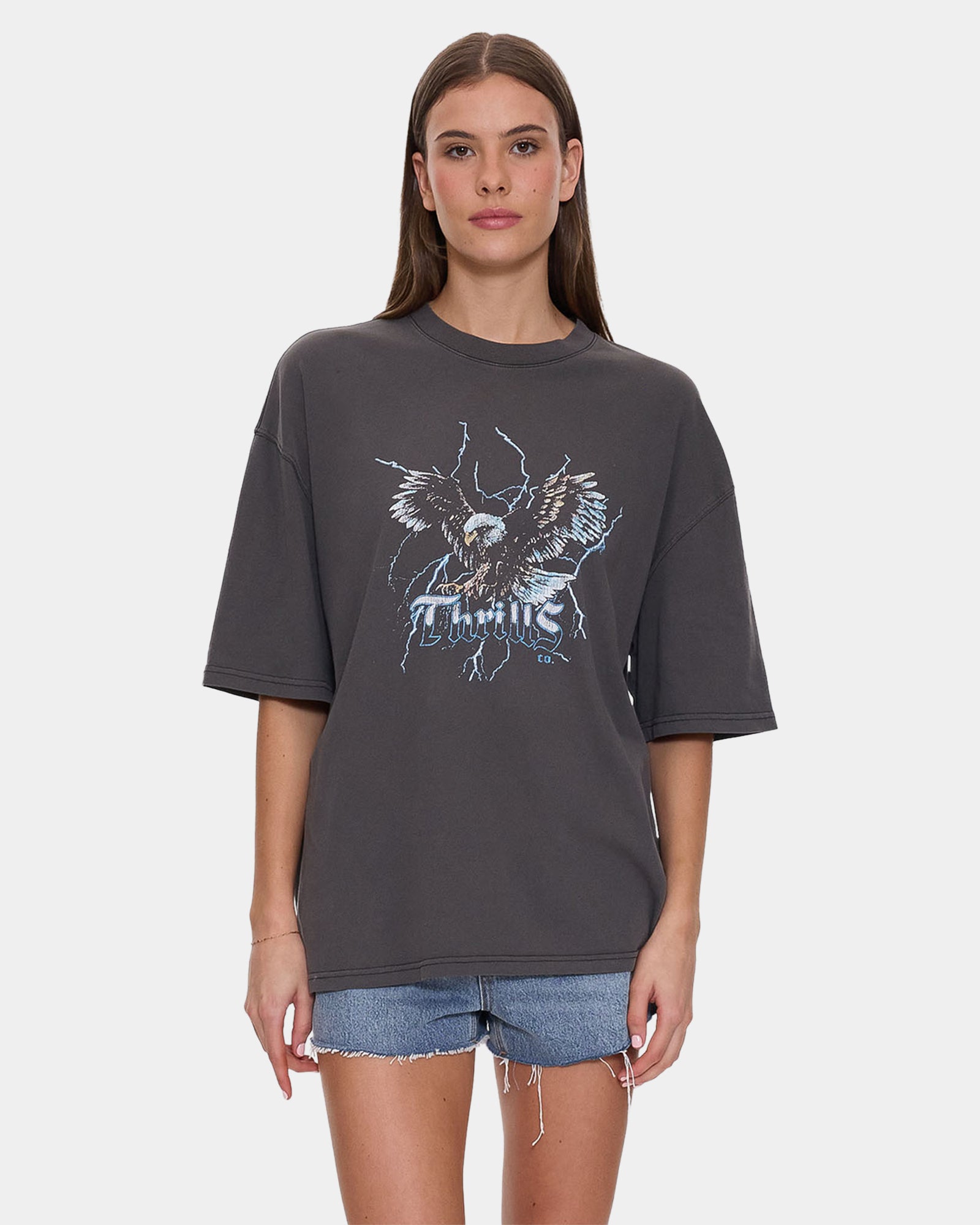 Womens Run For The Hills Oversized T-Shirt